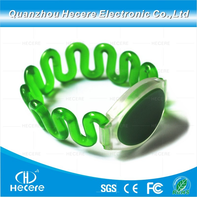 Reusable 125kHz Em4200 Elastic RFID Wristband for Acess Control