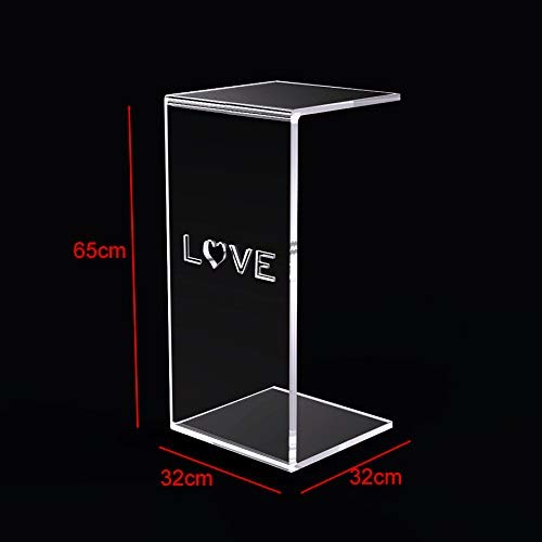 Quality 12mm Thickness Acrylic C Shape Accent Table Customized Logo for sale