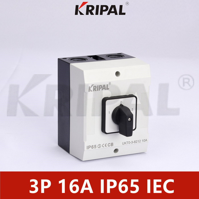 Quality 16A 230-440V IP65 Waterproof Rotary Cam Switch With Enclosure for sale