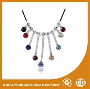 Quality Silver Colorful Stones Lace Collarbone Necklace Costume Accessories for sale
