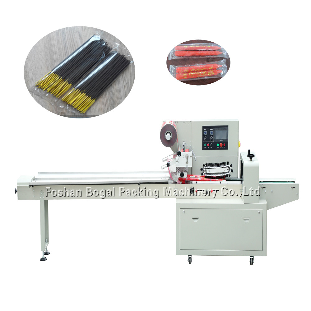 Quality Film Bag Flow Wrap Packing Machine / Agarbatti Candle Packing Machine for sale