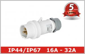 Quality Indoor 3 Pole Low Voltage Plugs And Sockets 40V 50V ,  IEC309 standard for sale