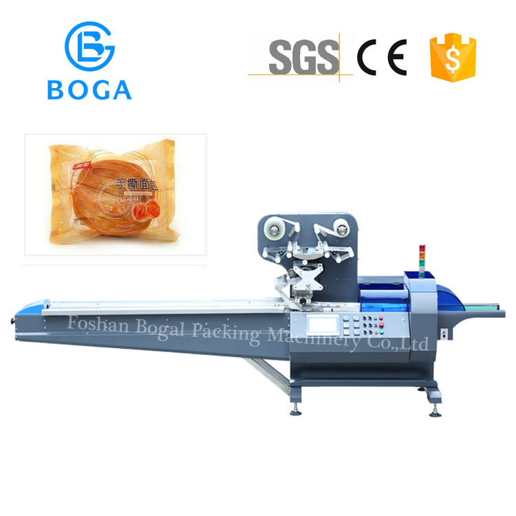 Quality 3KW Bread Packaging Machine Full Auto Servo Motors Flat Bread Packing for sale