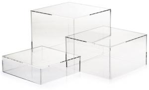 Quality 5x5 4x4 3x3 Acrylic Display Box 3 Pieces Collection Museum Box for sale