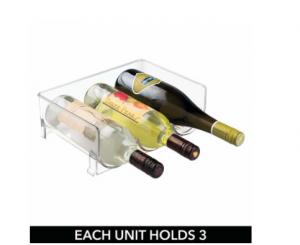 Quality OEM Stackable Acrylic Wine Bottle Holder For Kitchen Countertops for sale