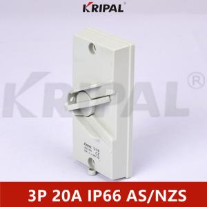 Quality IP66 440V 20A Single Phase Weatherproof Isolating Switch Outdoor for sale