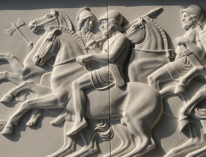 Quality marble relief, marble panel carved by hand,polished , relief for Europe client for sale