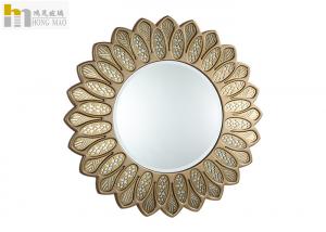 Quality Luxury Round Glass Venetian Mirror , Decorative Vanity Mirror For Makeup Dressing for sale
