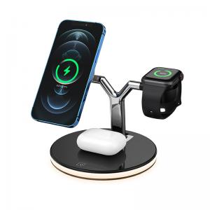Quality 4 In 1 Magnetic Wireless Charger Stand For Iphone And Earphone for sale
