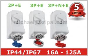 Quality Mechanical Interlock Industrial Power Switched Sockets , Single / Three Phase for sale