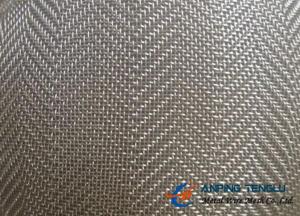 Quality AISI304 Herringbone Weave Wire Mesh, 8 to 100mesh, Used in the Dry Belt for sale