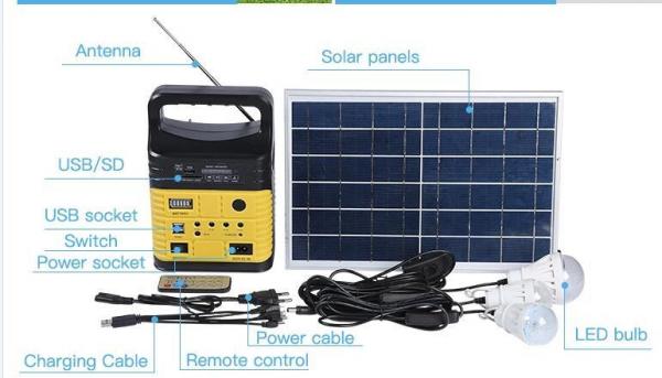 Newest 10W Solar Lamp Solar FM Radio Solar Indoor Lighting 3790 Global Sunrise Lights Solar Radio Solar Decoration Lights