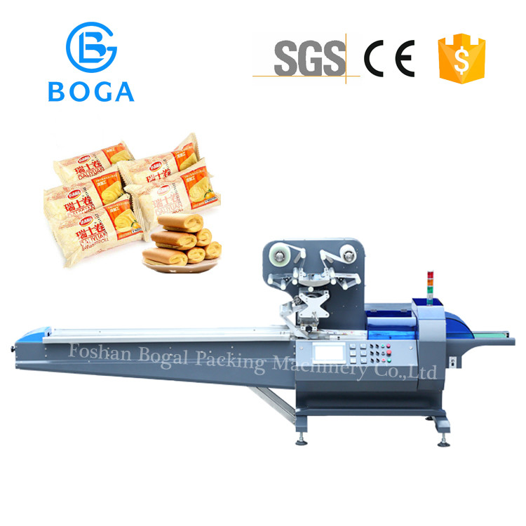 Quality Super Soft Vansilla Swiss Roll Cake Pastry Packaging Machine Multi Function Packaging for sale
