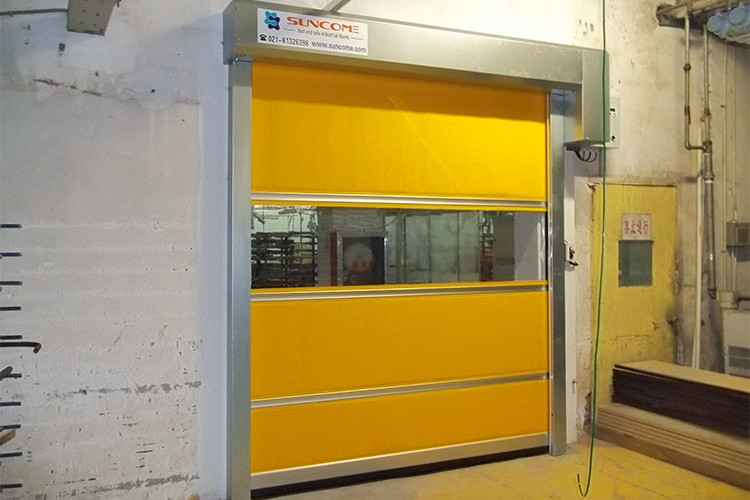 Quality Industrial PVC High Speed Shutter Door Interior 304 Stainless Steel Frame for sale