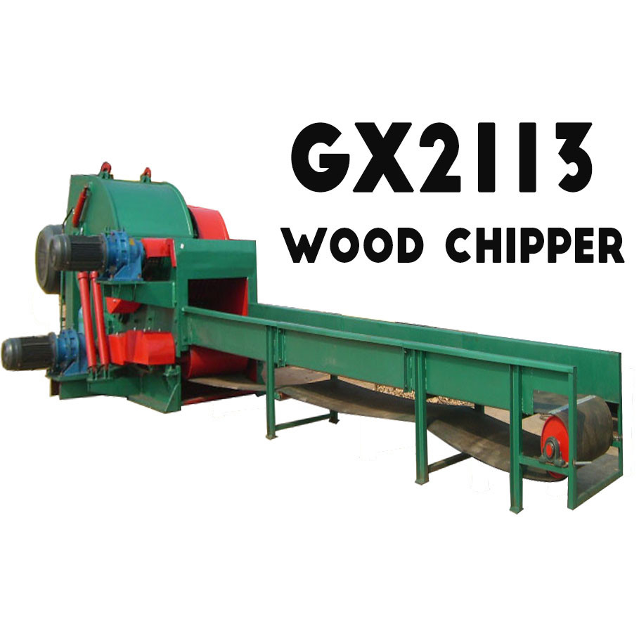 Quality Big Log Waste Wood Chipper Shredder With 6 Meter Auto Feeding Conveyor for sale