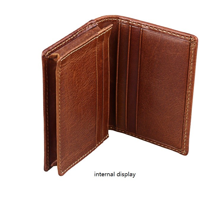 Quality 0.4CM Thick 11x7.7cm Mens PU Leather Wallet Credit Card Card Case BM for sale