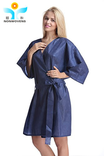 Quality length 130cm Disposable Kimono Gowns , Unisex Disposable Spa Gown ISO13485 for sale
