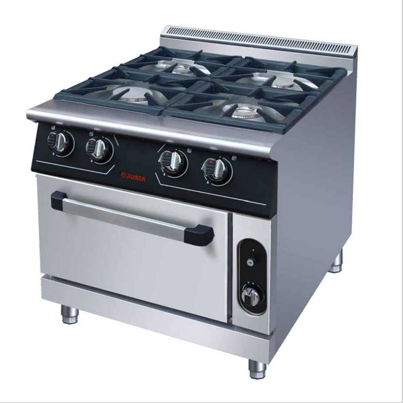 Quality JUSTA New type Stainless Steel Kitchen Equipments 4.8KW PNG Gas Burner With Oven for sale