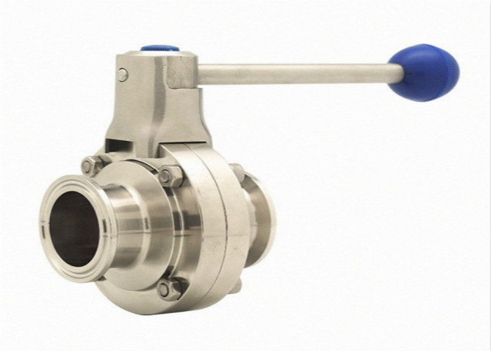 Quality 316L Tri Clamp Double Flanged Butterfly Valve Stainless Steel 304 for sale