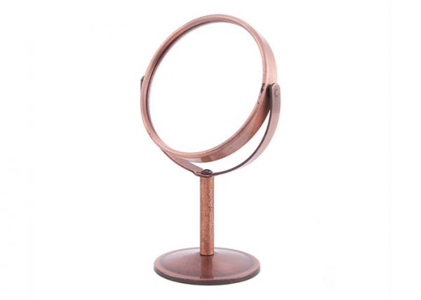 Buy Round Rotatable Cosmetic Table Mirror Double Sides Mini Rose Desk Top Mirror at wholesale prices