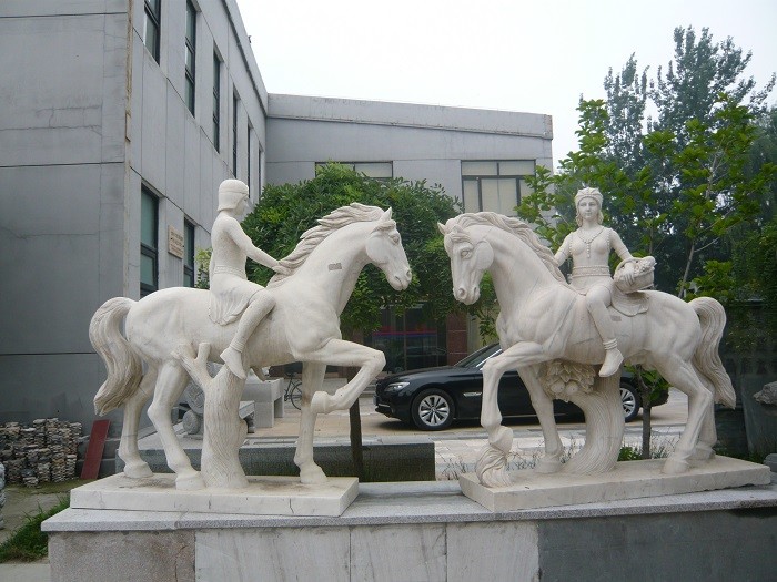 Quality marble animal sculpture with nature stone,,China stone carving Sculpture supplier for sale
