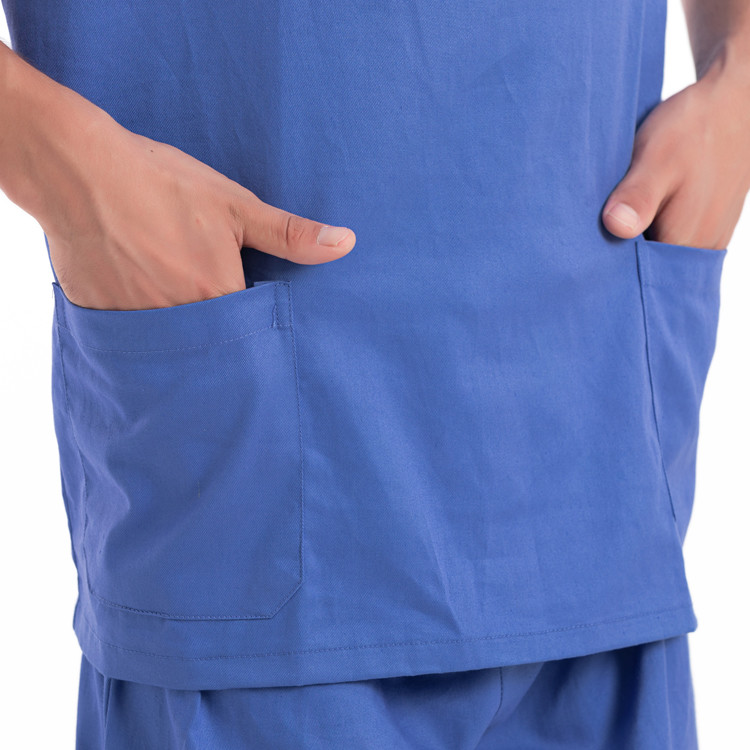 Polyester Hospital Scrub Suit Uniforms Short Sleeve Cotton Nursing Doctor