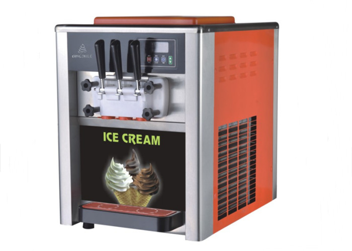 Quality LCD Display Table Top Ice Cream Machine / Commercial Refrigerator Freezer for sale