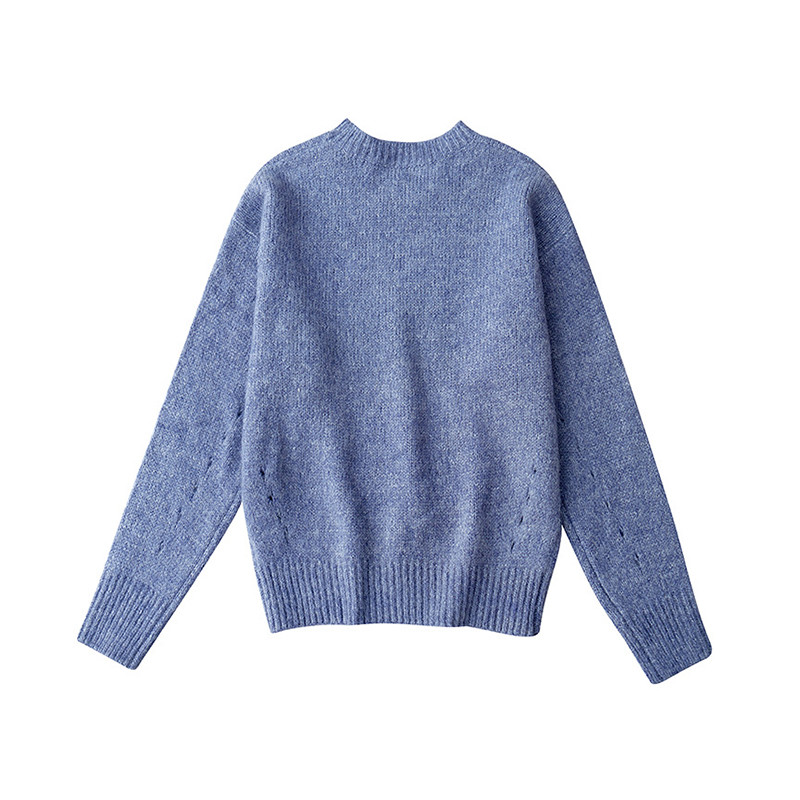 Quality pull neck Womens Sweater Clothing Long Sleeve Knitted Crop Top Sweater for sale