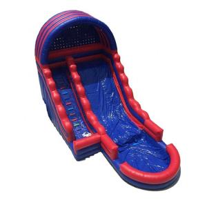 OEM Plato Inflatable Swimming Pool Water Slides Red And Blue Blow Up Waterslides