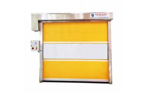 Quality 2.0mm Stainless Steel Frame Electric High Speed Doors With English Man-Machine Interface for sale