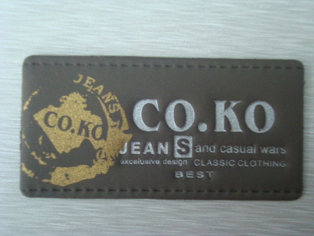 Quality custom Luxury embossed leather label with all kinds of size for sale