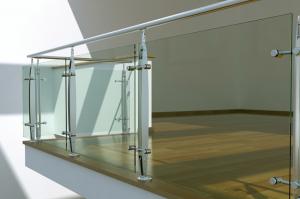 Quality Interior Stainless Steel glass balustrade fittings, laminated glass balustrade for sale