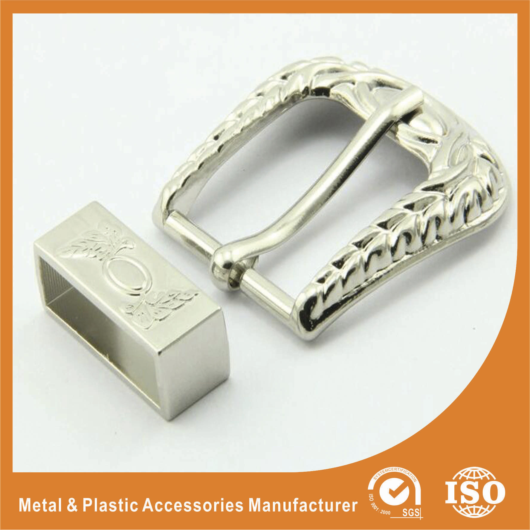 Quality Custom High Polished Silver Metal Shoe Buckles Or Shoe Hardware for sale