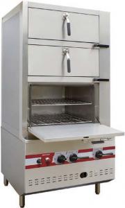 Quality Commercial Three Door Gas Steamer Environmental Friendly Steam Cabinet for sale