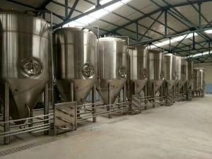 Quality Full Turnkey Large Beer Brewing Equipment Full Automation PLC Control System for sale