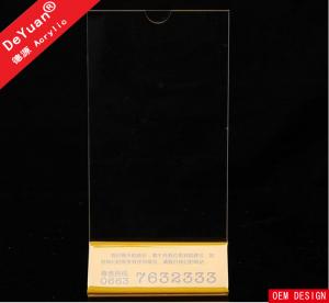 Quality A4 Plastic Restaurant Menu Card Holder Drink Stand Acrylic Plexiglass for sale