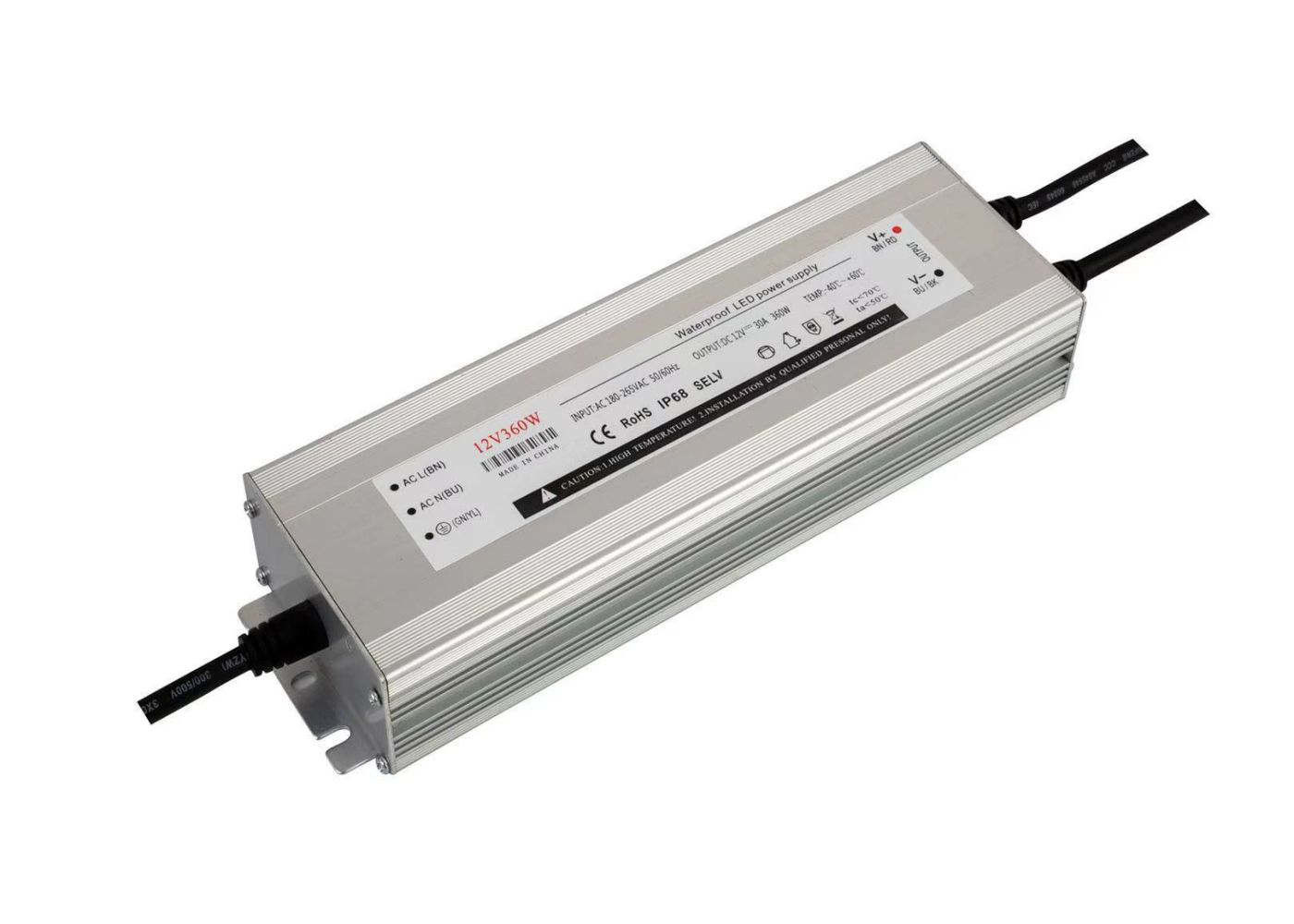 Quality EN/IEC 61347 Certified 360W IP67 Waterproof 36V LED Driver Transformer 24V Lighting AC DC Adapter 12V Power Supply​ for sale