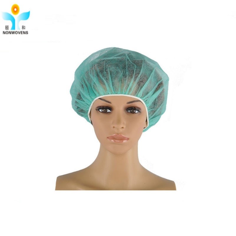 Quality 20-30gsm Disposable Hair Net Cap Surgeon Mob Cap Strip Clip Bouffant Cap for sale