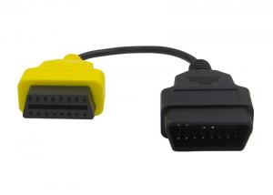 Quality 16 Pin J1962 Yellow OBD2 Extension Cable 26AWG Pure Copper 1 Year Warranty for sale
