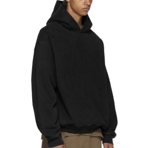 Quality Custom Non Drawstring Blank Oversized Sweatshirts Black Cropped Hoodies for sale