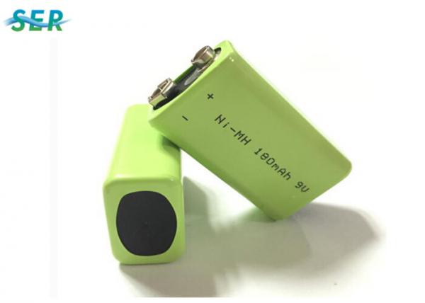 Buy Nimh 9V Lithium Battery , 180mAh Lithium Ion Rechargeable Battery For Smoke Detector at wholesale prices