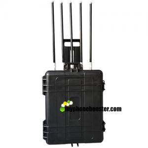 Quality 5 Bands 500W High Power Briefcase Portable Mobile Phone Signal Jammer Military Security Force for sale