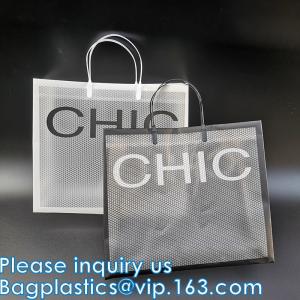 Quality Gift Bag, Promotional Clear Transparent PP Shopping Bag Hard Plastic Bag, Pp Tote Bag, Square Bottom for sale