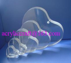 Quality Custom Handmade Heart Shape Clear Acrylic Photo Frame Wedding Photo Holder for sale