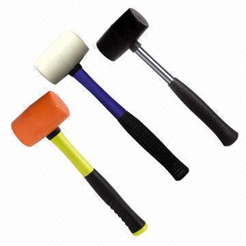 Quality Colorful Rubber Mallet with Wooden or Tube Handle  for sale