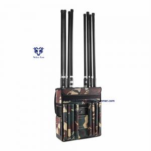 Quality VIP Protection Security 200M High Power GPS WIFI Cell Phone Signal Backpack Jammer for sale