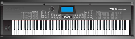 Quality 88 key stage digital piano touch response and hammer action keyboard Melamine shell W3000 for sale