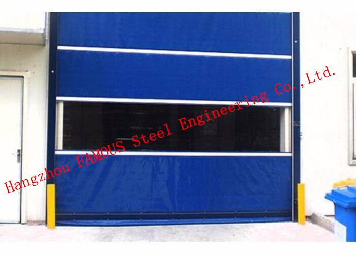 China Finished Surface PVC Automatic Industrial Garage Doors Roller Shutter With Visual Window on sale