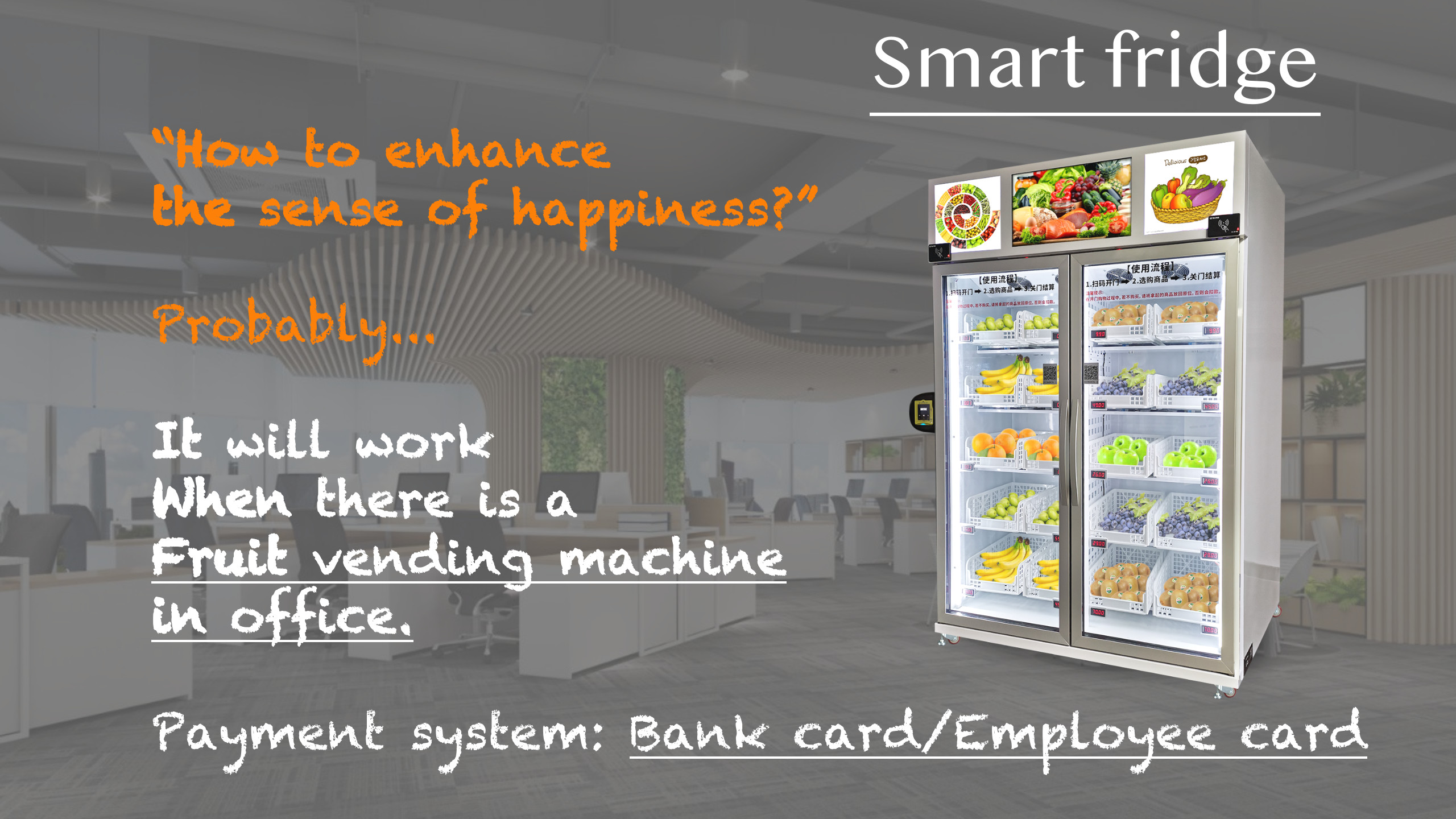 Quality E Wallet Smart Fridge Vending Machine For Vegetables with Telemetry System for Online Real-time Management, Micron for sale