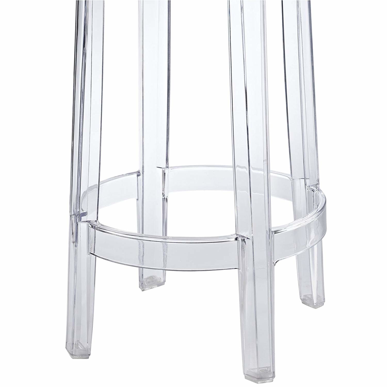 Quality ROHS Modern Clear Acrylic Counter Stool Chairs Fully Assembled For Backyard for sale
